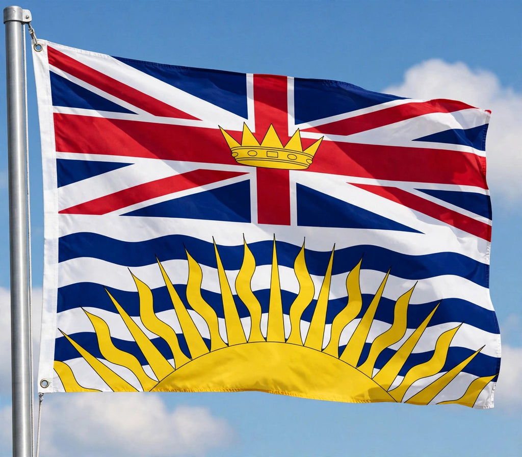 BRITISH COLUMBIA FLAG 150cm x 90cm (5x3 feet)