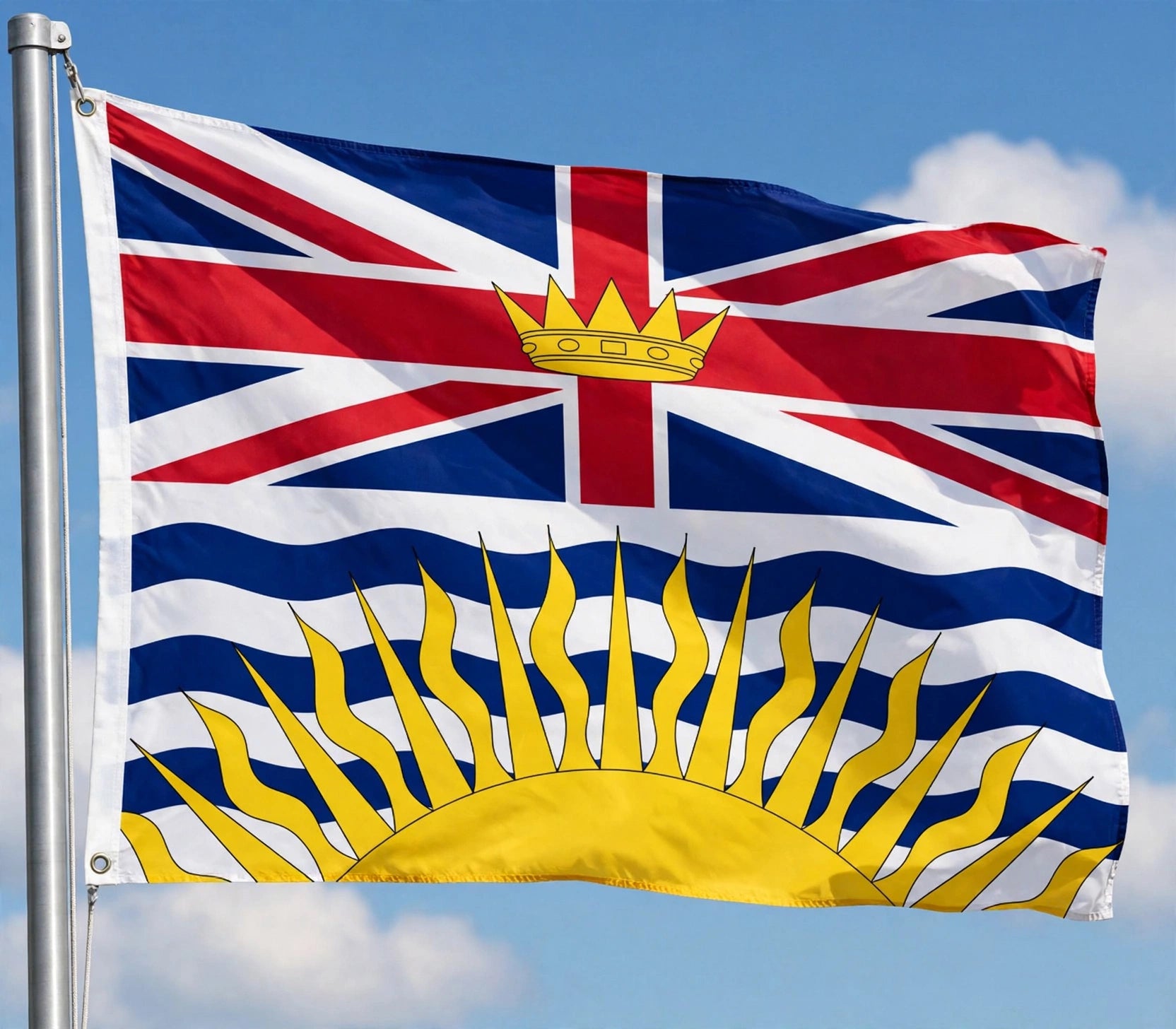 BRITISH COLUMBIA FLAG 150cm x 90cm (5x3 feet)
