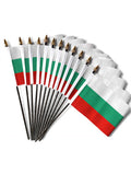 BULGARIA SMALL HAND FLAGS Pack of 12
