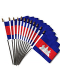 CAMBODIA SMALL HAND FLAGS Pack of 12