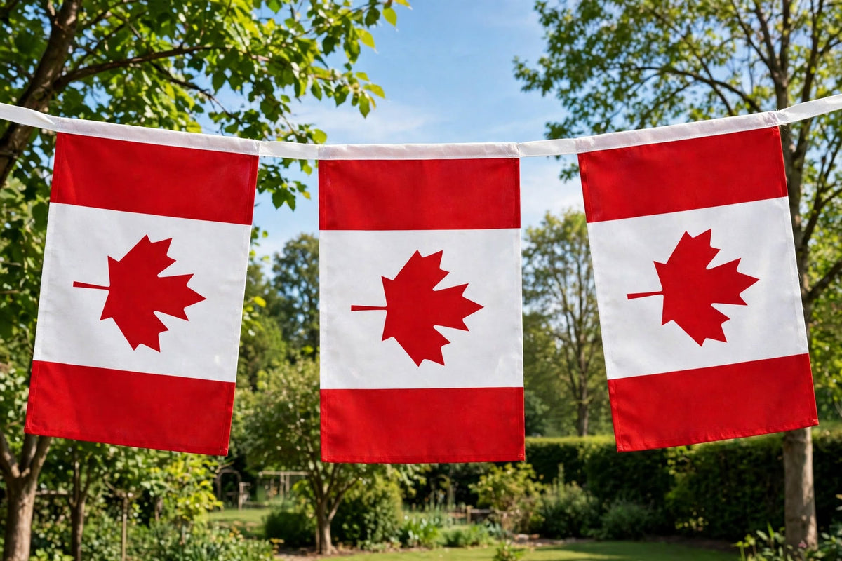 CANADA FLAG BUNTING 9 METRES 30 FLAGS