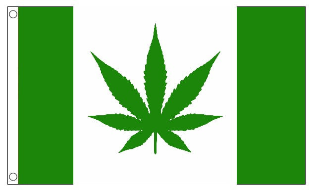 CANADA GREEN LEAF FLAG 150cm x90cm (5x3 feet)