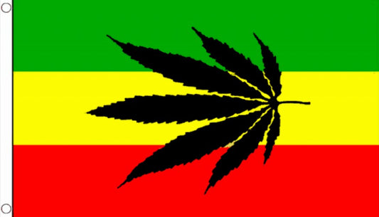 CANNABIS REGGAE 5x3 feet FLAG 150cm x 90cm RASTA FLAGS