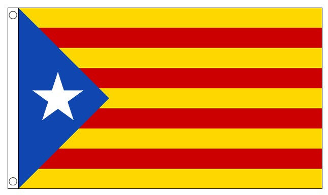 CATALAN INDEPENDENCE FLAG 5x3 ft polyester 15cm x 90cm flags CATALONIA BARCELONA