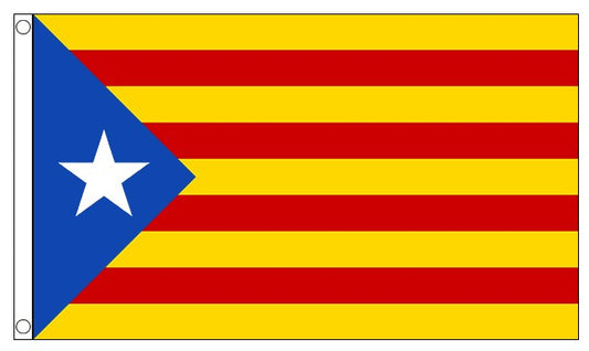CATALAN INDEPENDENCE FLAG 5x3 ft polyester 15cm x 90cm flags CATALONIA BARCELONA
