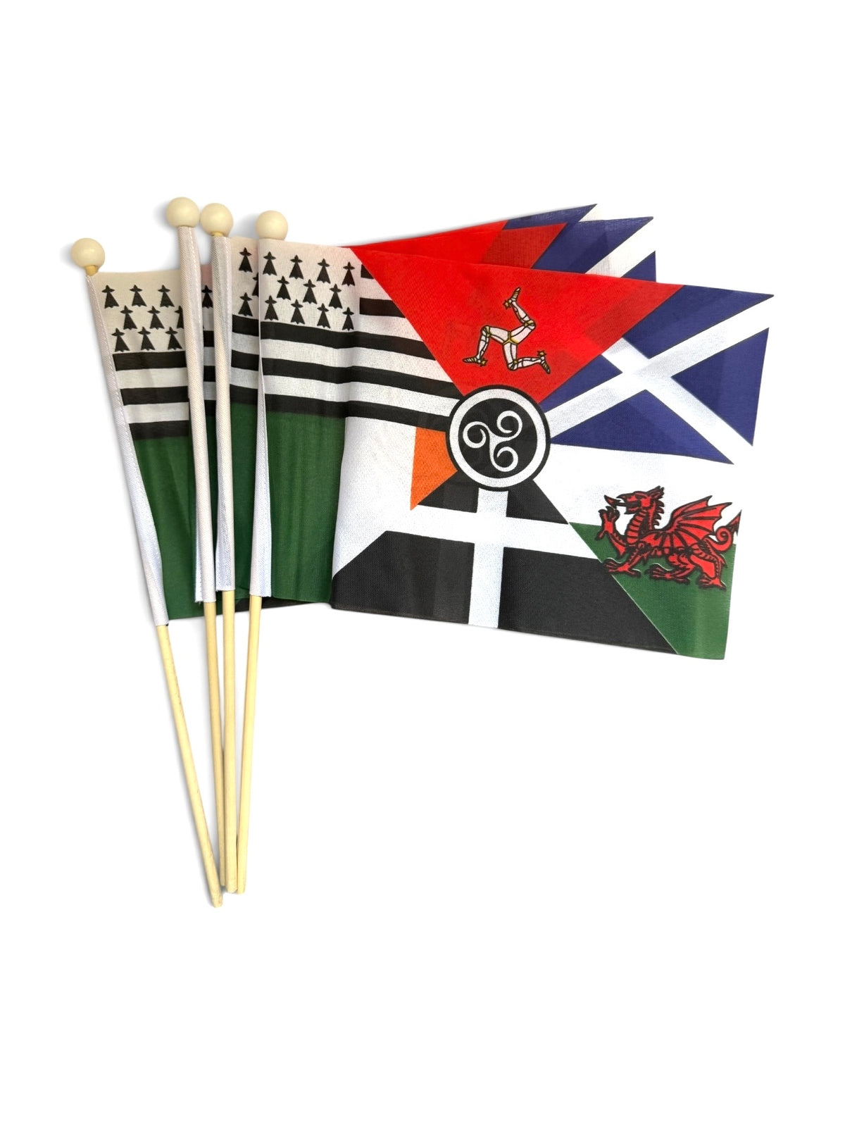 CELTIC NATIONS FLAGS 22cm x 15cm (9x6 inches) PACK OF 4