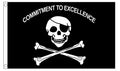 COMMITMENT TO EXCELLENCE PIRATE FLAG 150cm x 90cm (5x3 feet)