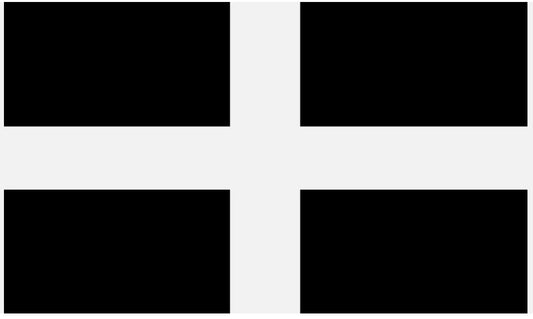 PACK OF 4 CORNWALL FLAG 18" X 12" Cornish Redruth Newquay St. Ives flags