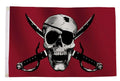 CRIMSON PIRATE FLAG 150cm x 90cm (5x3 feet)