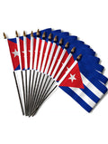 CUBA SMALL HAND FLAGS Pack of 12