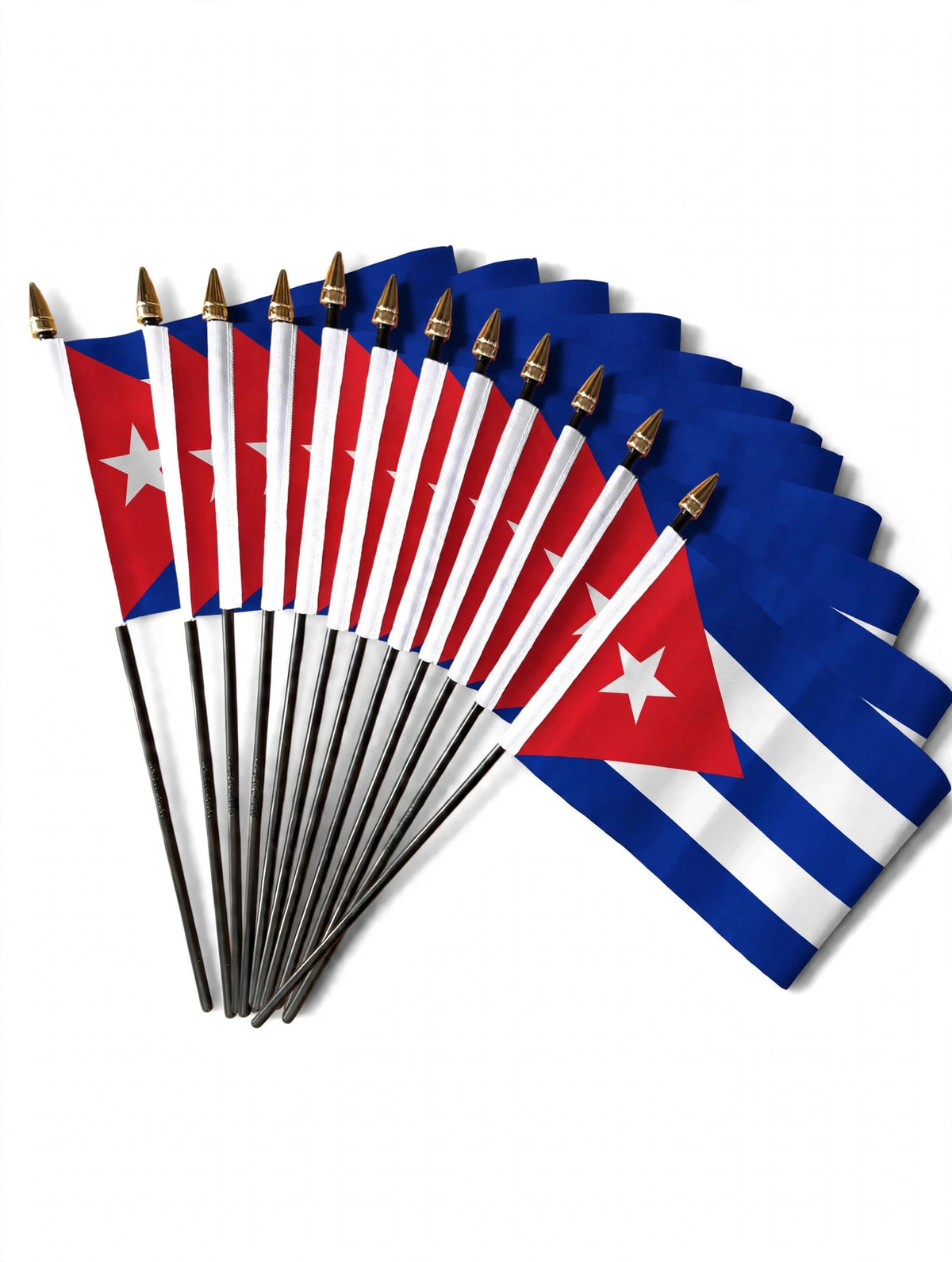 CUBA SMALL HAND FLAGS Pack of 12