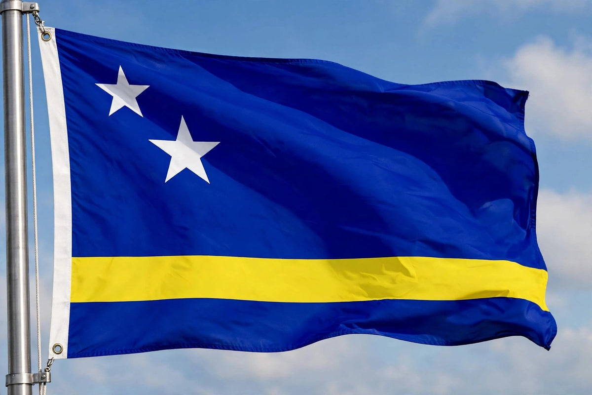 CURACAO FLAG 3X2 feet 90cm x 60cm FLAGS CARIBBEAN