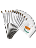CYPRUS SMALL HAND FLAGS Pack of 12