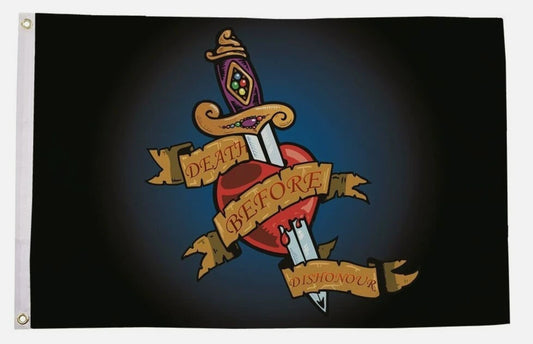 Death Before Dishonour Flag (5ft x 3ft) Military