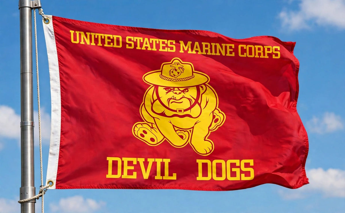 US MARINE CORPS DEVIL DOGS FLAG 150cm x 90cm (5x3 feet)