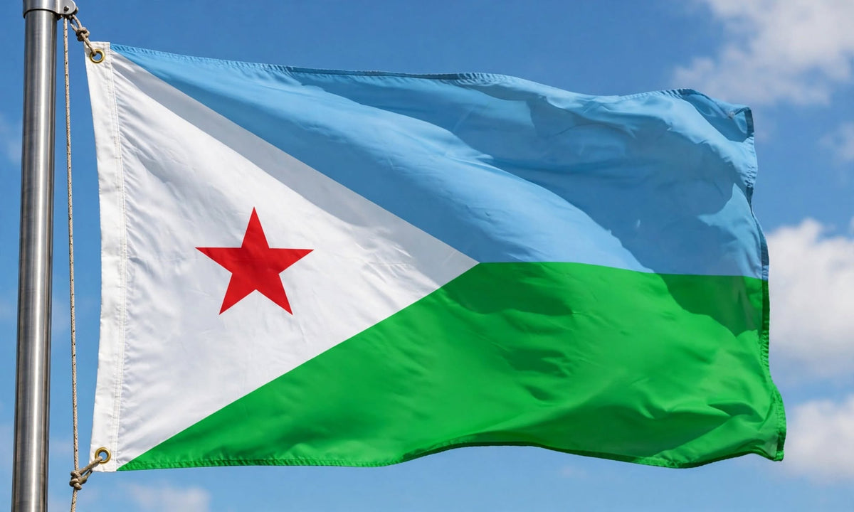 DJIBOUTI FLAG 240cm x 150cm (8x5 feet)