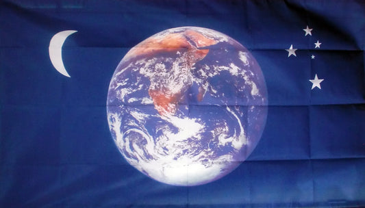 EARTH MOON AND STARS Australia 5x3 feet FLAG 150cm x 90cm
