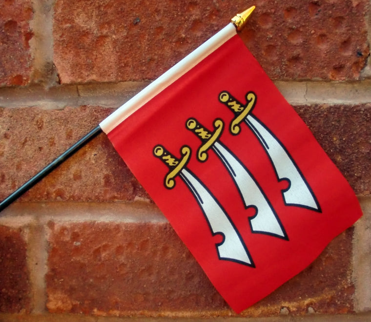 ESSEX SMALL HAND WAVING FLAG 6"X4" flags