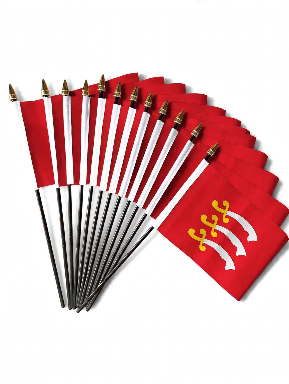 ESSEX SMALL HAND FLAGS Pack of 12