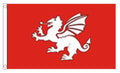ENGLISH WHITE DRAGON (C) FLAG 150cm x 90cm (5x3 feet)