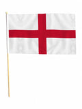 ST GEORGE ENGLAND LARGE HAND WAVING FLAG 18" X 12" WITH 24" POLE flags ENGLISH