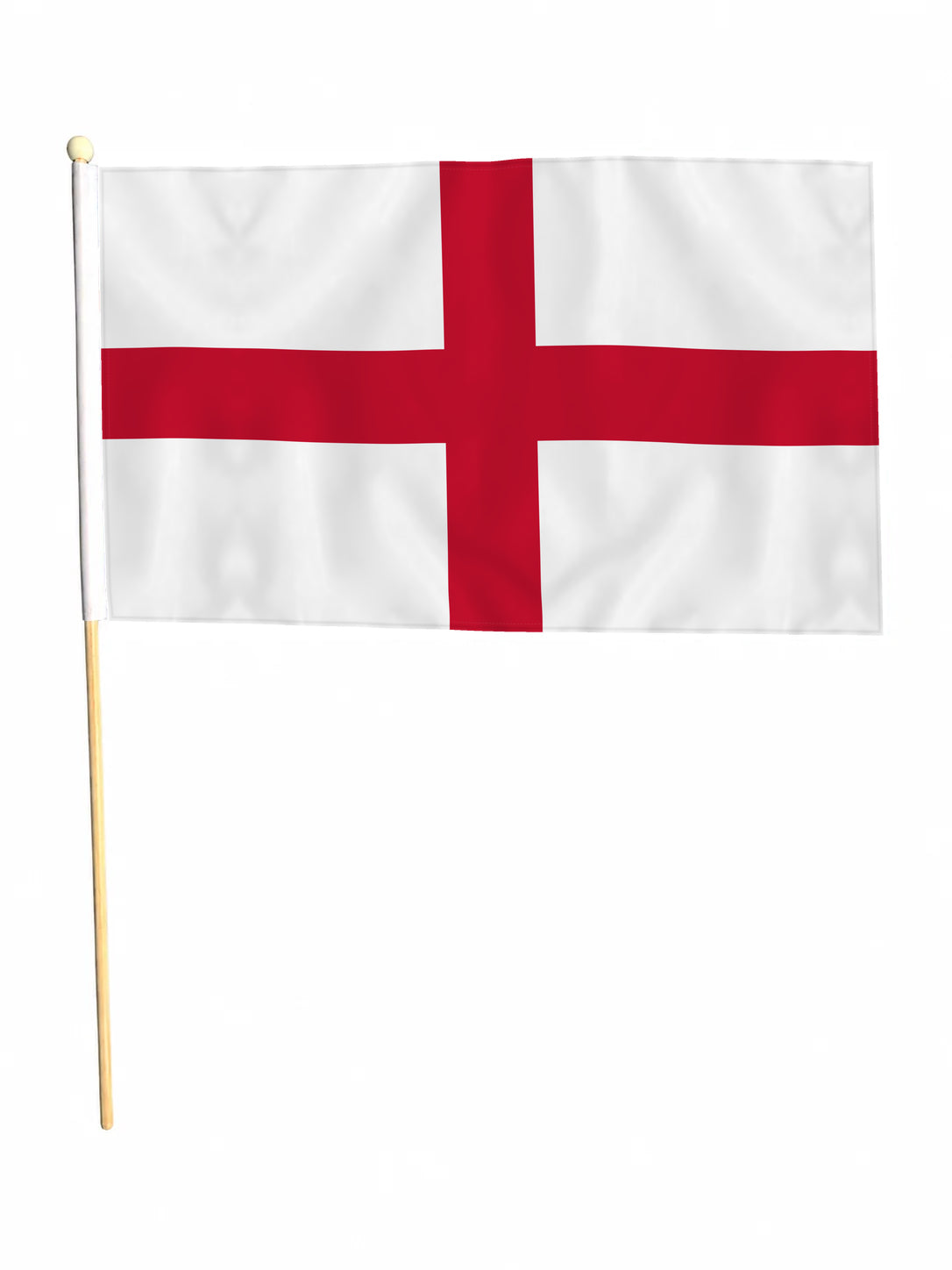 ST GEORGE ENGLAND LARGE HAND WAVING FLAG 18" X 12" WITH 24" POLE flags ENGLISH