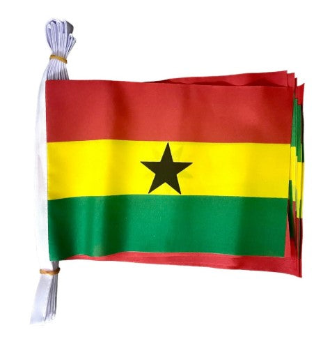 GHANA BUNTING - 9 METRES 30 FLAGS FLAG AFRICAN