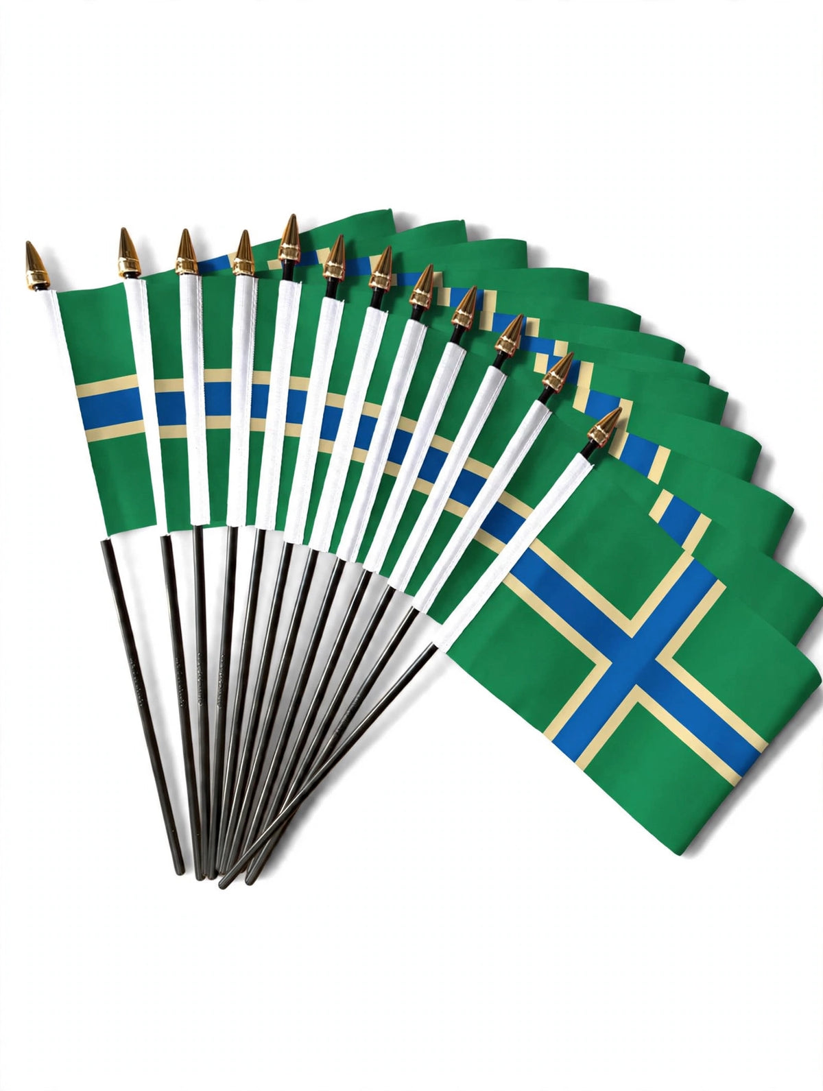 GLOUCESTERSHIRE SMALL HAND FLAGS Pack of 12
