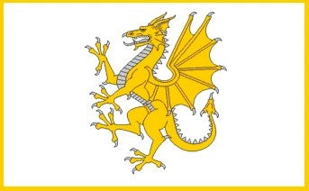 GOLDEN WELSH DRAGON 5x3 feet FLAG 150cm x 90cm WALES