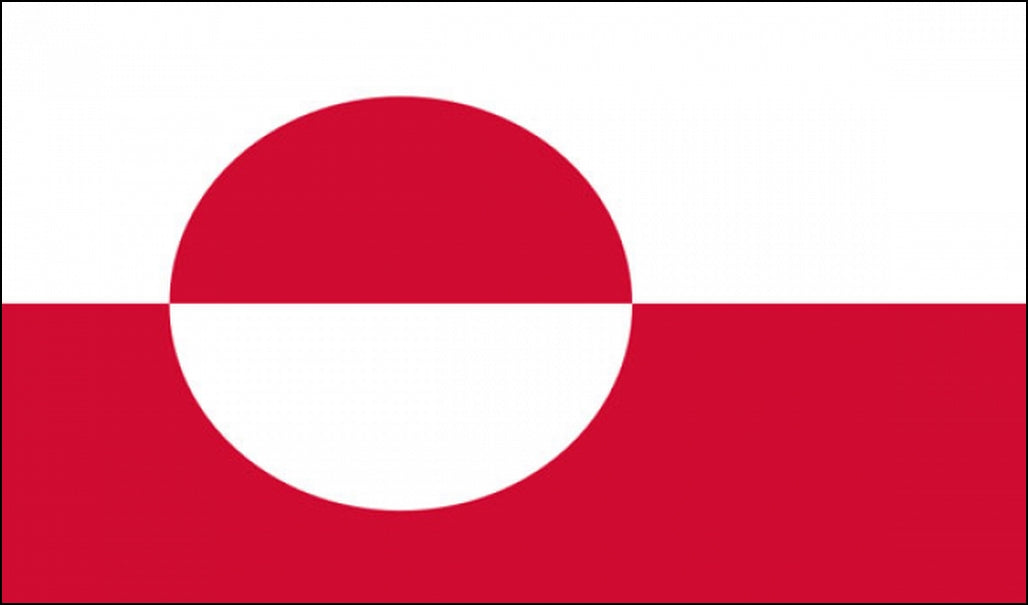 GREENLAND 5 X 3 FEET FLAG polyester flags NUUK Denmark Danish