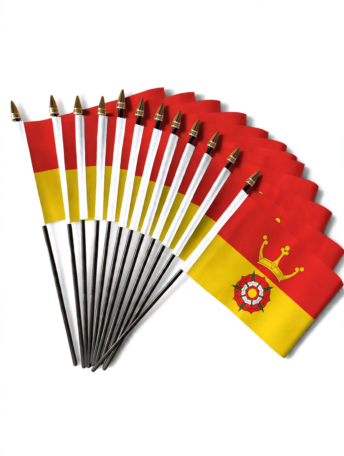 HAMPSHIRE SMALL HAND FLAGS Pack of 12