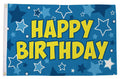 HAPPY BIRTHDAY BLUE 5x3 feet FLAG 150cm x 90cm