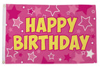 HAPPY BIRTHDAY PINK 5x3 feet FLAG 150cm x 90cm