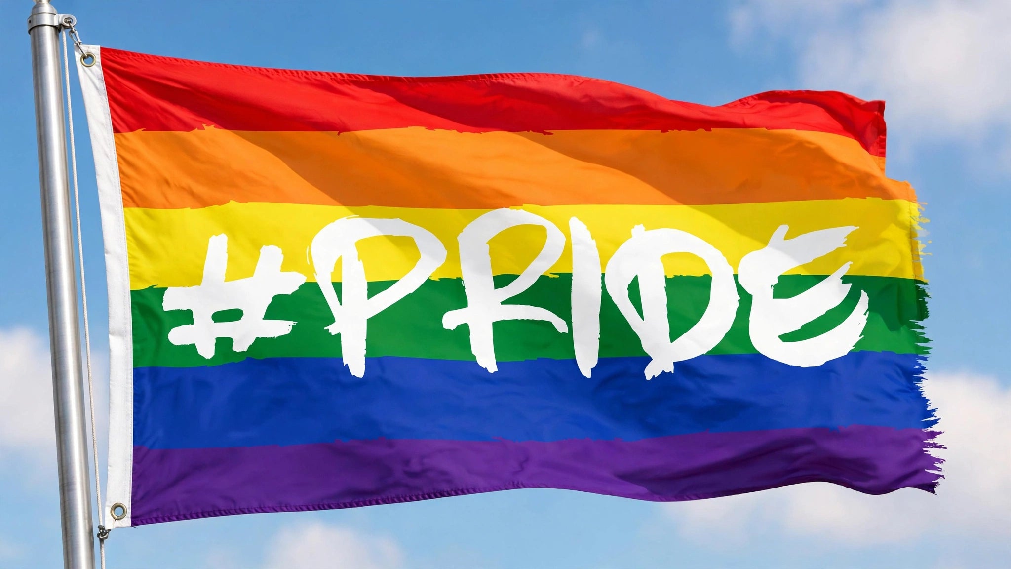 Hashtag Pride (Rainbow) Large Flag (8ft x 5ft)