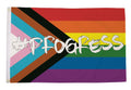 HASHTAG PROGRESS PRIDE FLAG 150cm x 90xcm (5x3 feet)