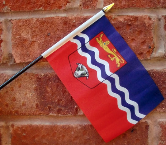 HEREFORDSHIRE SMALL HAND WAVING FLAG 6"X4" flags