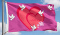 I LOVE YOU FLAG 150cm x 90cm (5x3 feet)