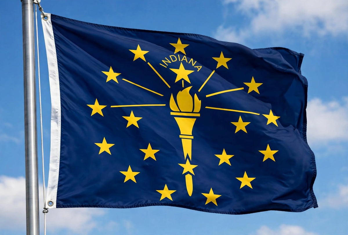 INDIANA STATE FLAG 5X3 USA U.S.A. Indianapolis American