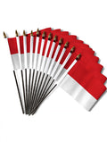 INDONESIA SMALL HAND FLAGS Pack of 12