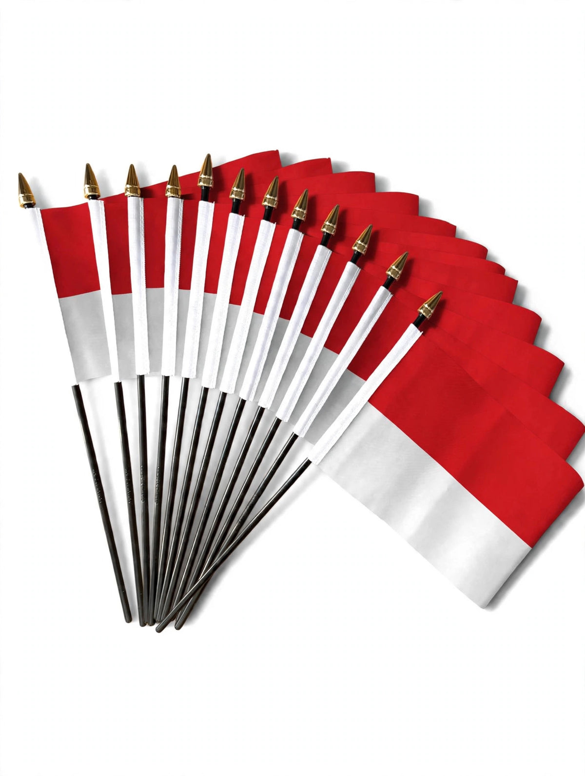 INDONESIA SMALL HAND FLAGS Pack of 12