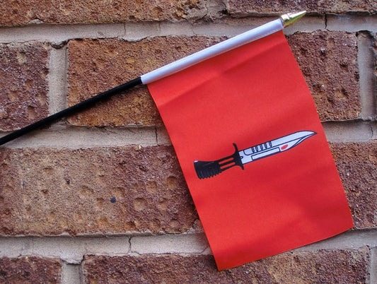 INFANTRY CORPS SMALL HAND WAVING FLAG 6" X 4" WITH POLE British Army Military