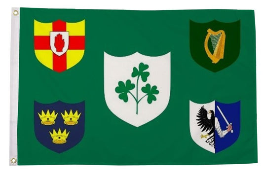 IRISH RUGBY FLAG 150cm x 90cm (5x3 fee)