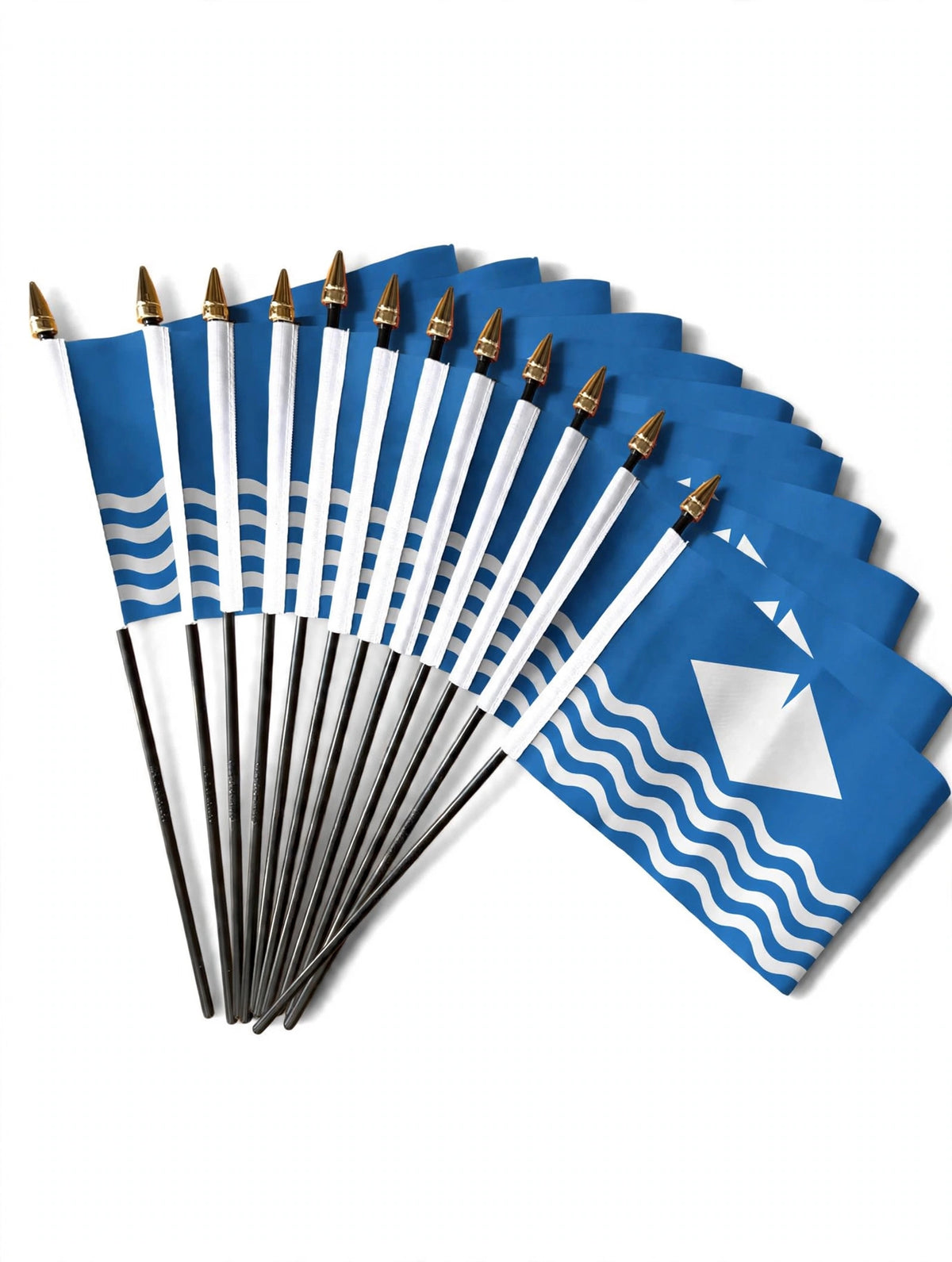 ISLE OF WIGHT (WAVES) SMALL HAND FLAGS Pack of 12