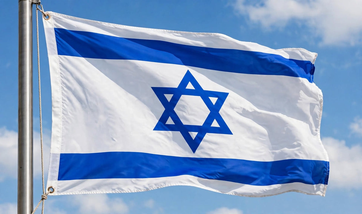 ISRAEL FLAG 90cm x 60cm 93x2 feet)
