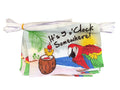 IT's 5 0 CLOCK SOMEWHERE PARROT 6 metre FLAG BUNTING 18 flags