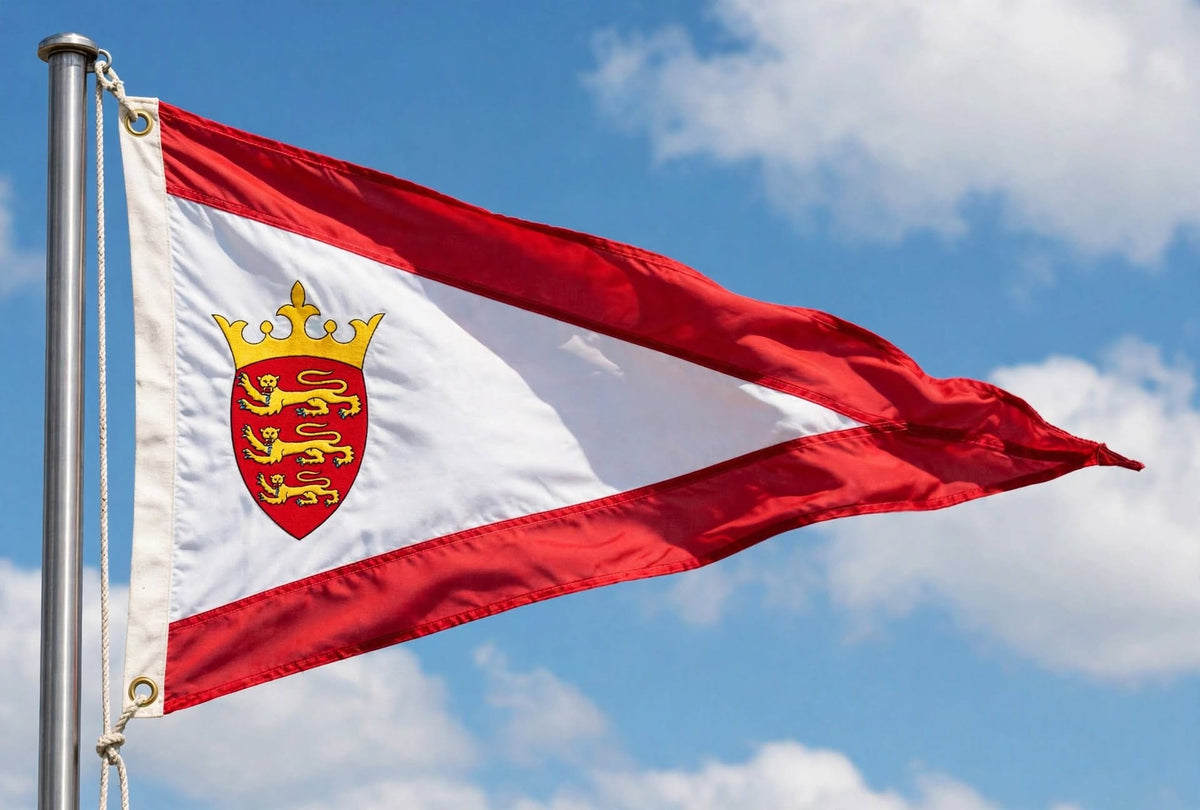JERSEY TRIANGULAR FLAG 150cm x 90cm (5x3 feet)