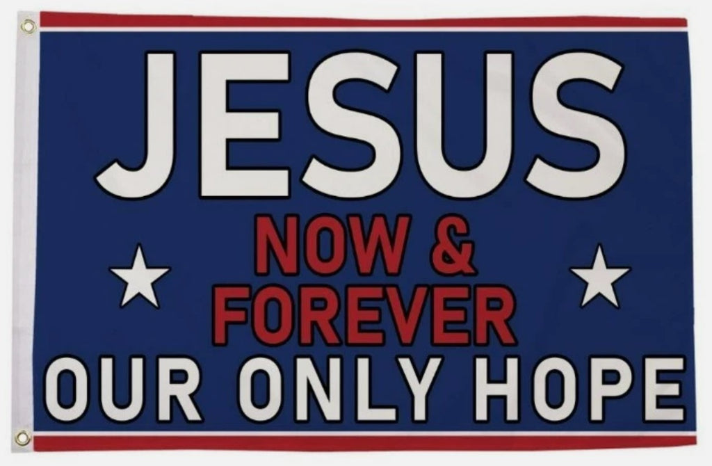 JESUS OUR ONLY HOPE Christian 5x3 feet FLAG 150cm x 90cm