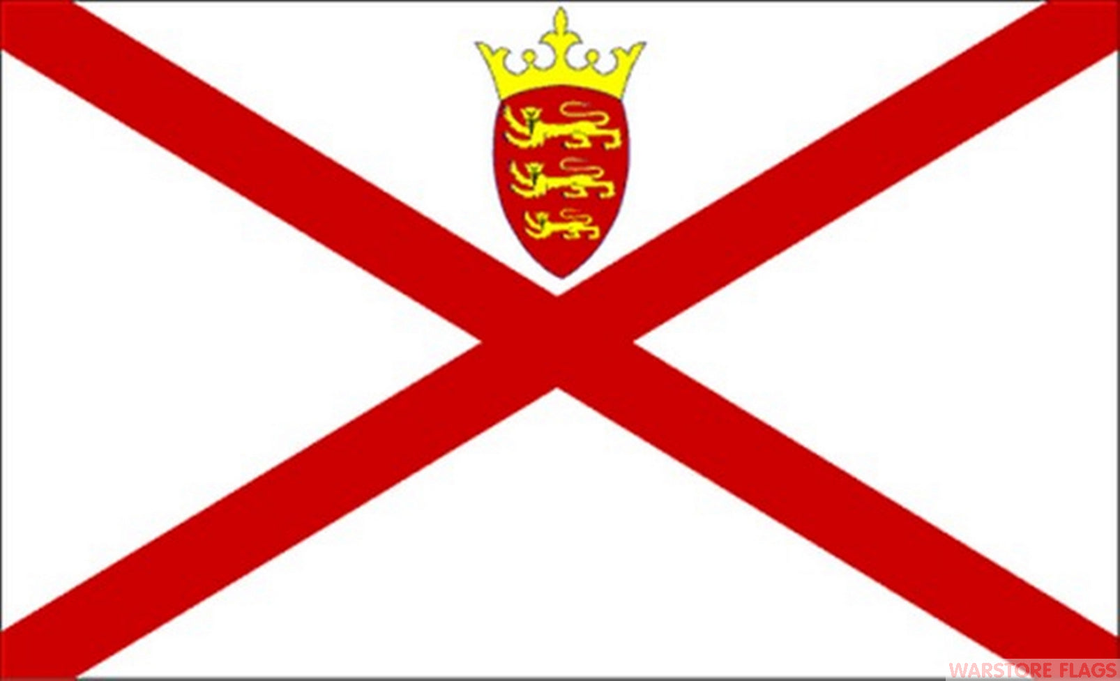 JERSEY WITH CREST FLAG 3X2 feet 90cm x 60cm FLAGS CHANNEL ISLANDS