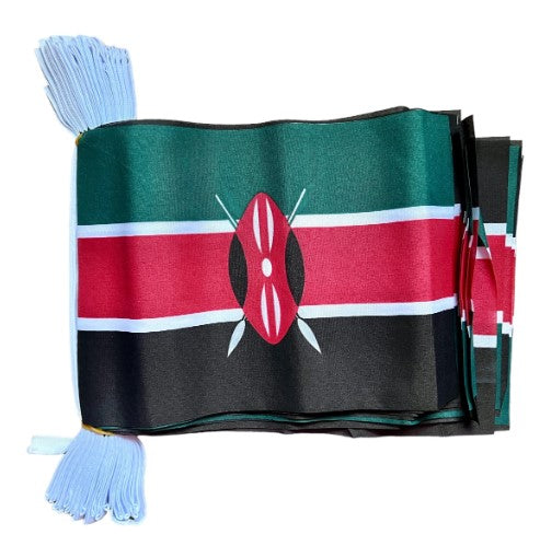 KENYA 9 METRE BUNTING 30 FLAGS flag 22cm x 15cm