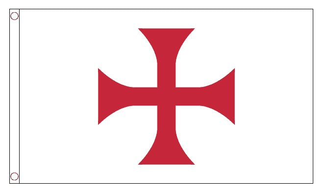KNIGHTS TEMPLAR RED CROSS CRUSADES FLAG 150cm x 90cm (5x3 feet)